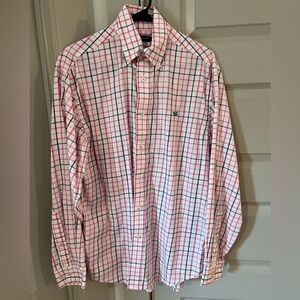 Men's Checkered Shirt - Red and White